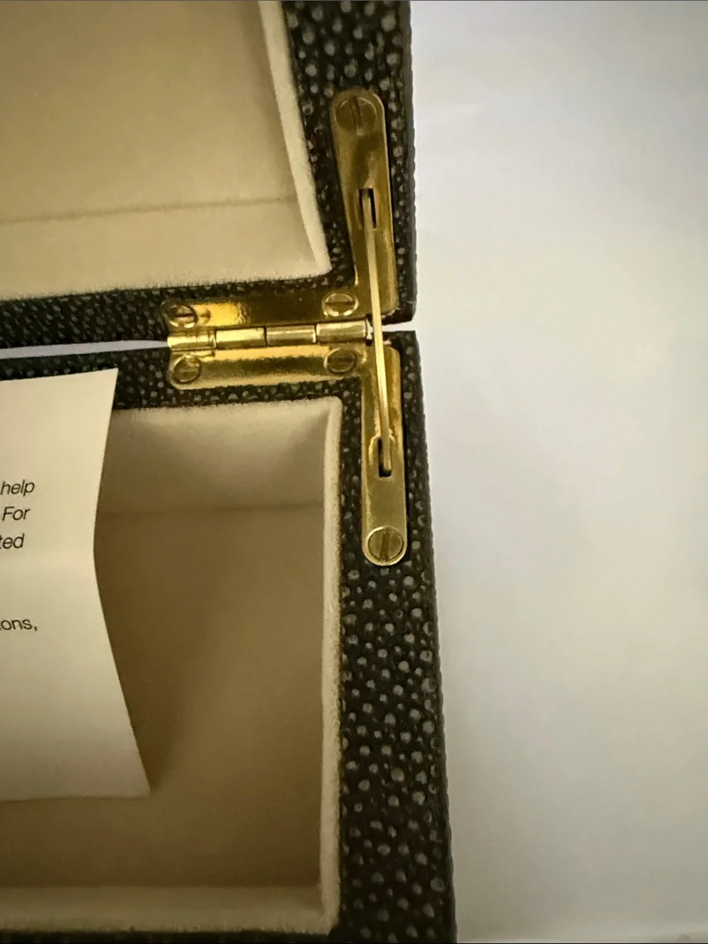 Mitchell Gold & Bob Williams Black Shagreen Jewelry/Watch Box